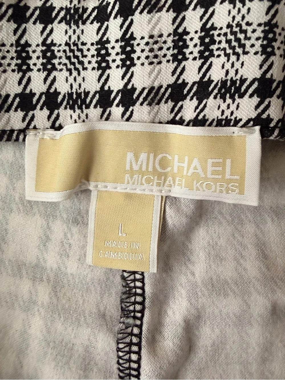 Michael Kors Plaid Skinny Ponte Pants